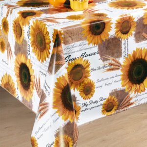 Sun Flowers Wipe Clean Tablecloth