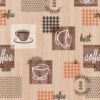 wipeable tablecloth a pattern of coffee cups and squares