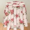 Red Flowers wipeable tablecloth