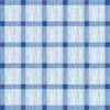 Blue and white checked wipe clean tablecloth with a crisscross pattern, ideal for dining tables and easy to maintain