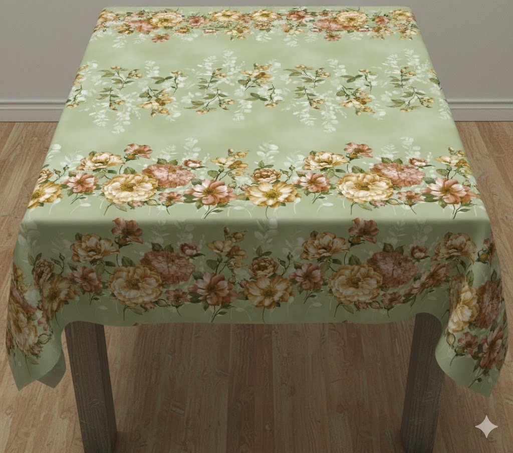 Sage Green Wipe Clean Tablecloth