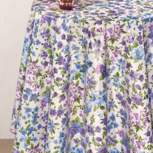 multi colour floral wipe clean tablecloth