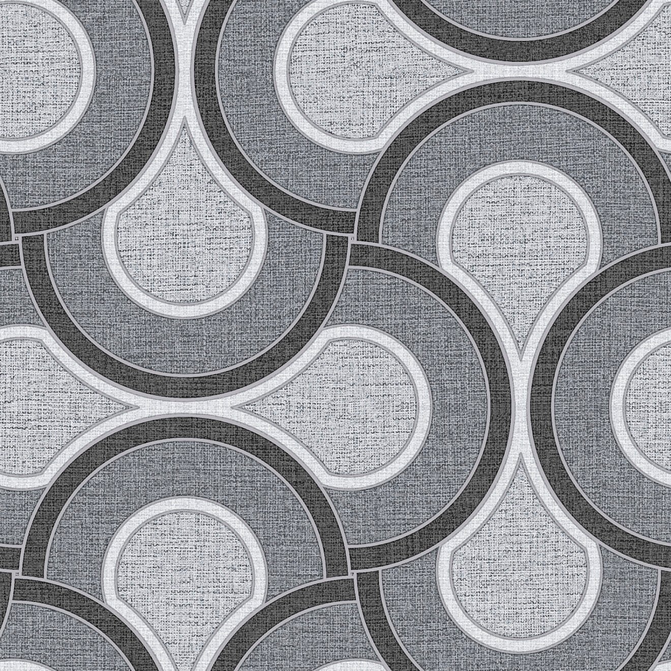 Grey Black PVC Vinyl Table Cover