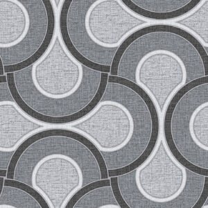 Grey Black PVC Vinyl Table Cover