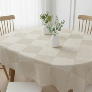 cream beige tablecloth