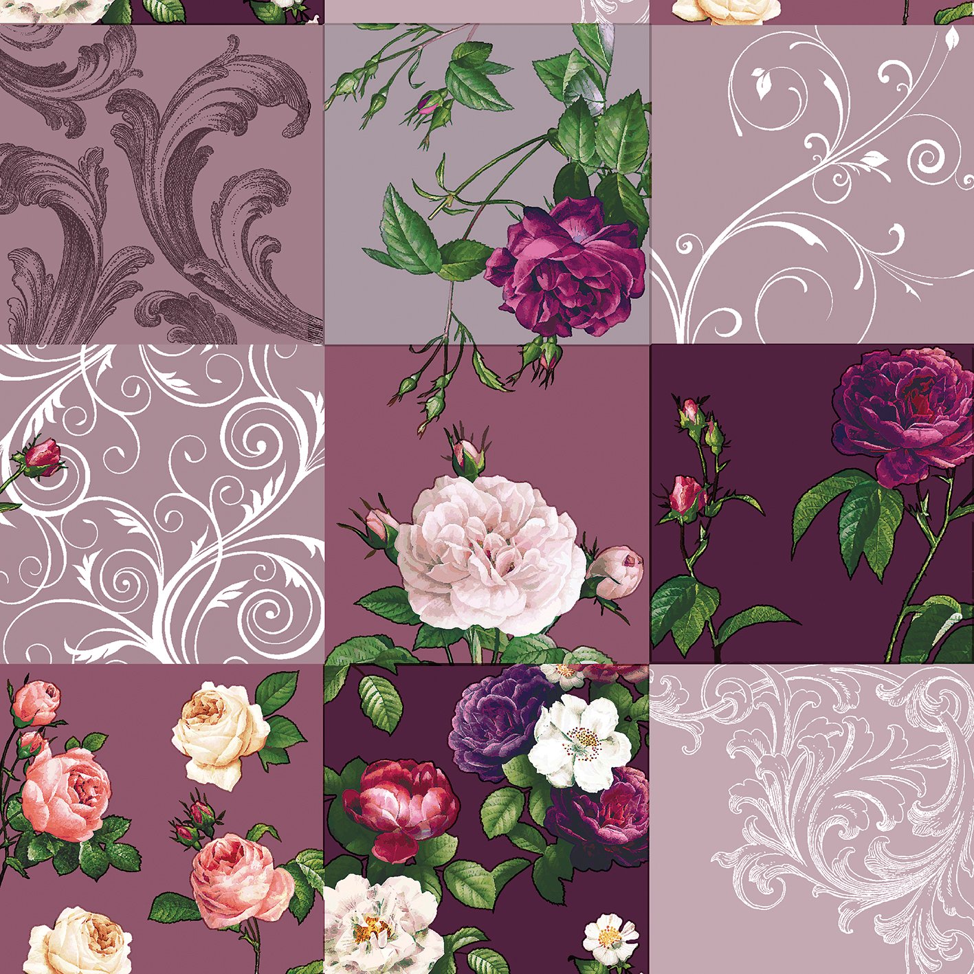 patchwork wipe clean tablecloth