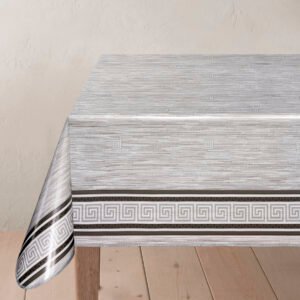 grey black PVC vinyl tablecloth