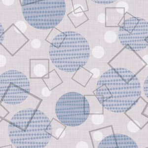 Blue Cream Spot Wipe Clean Tablecloth PVC Vinyl Table cover Protector