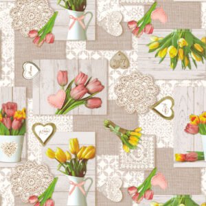 sweet hearts table cloth wipe clean