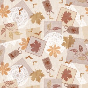 Brown Beige Maple Leaf Tablecloth