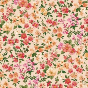Yellow Orange Red Pink Floral Tablecloth