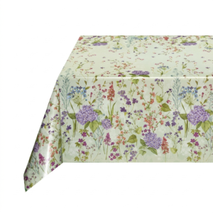Mint Green Floral Tablecloth