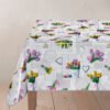 Purple Yellow Floral Tablecloth