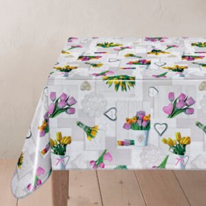 Purple Yellow Floral Tablecloth